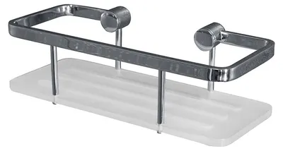 Image de Étagère de douche Bemeta Cytro chromée/blanche