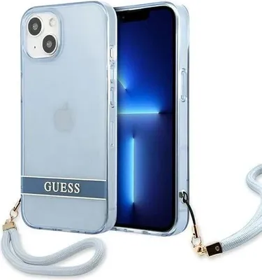 Zdjęcie produktu dla Guess Guhcp13Mhtsgsb Iphone 13 / 14 / 15 6.1 Niebieski/Blue Hardcase Translucent Strap