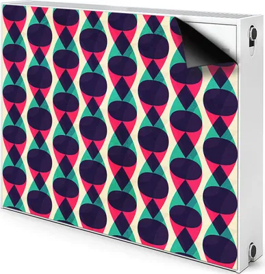 Produktbild von Magnet Heizkörper Heizkörper-Abdeckung Heizkörperabdeckung 90x60 cm  - Buntes Muster