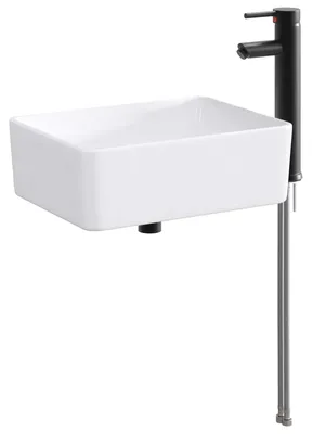 Immagine prodotto di Lavabo da bagno Nero Opaco 40,5 x 30,5 x 13 cm Metallo