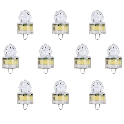 Produktbild von 10 tiefe LED-Angellichter für Salz- und Süßwasser – Farbenfrohe, blinkende Unterwasser-Angelleuchten für die Nachtfischerei