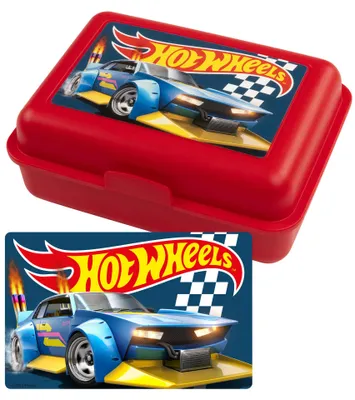 Produktbild von Hot Wheels Brotdose - Blue Car Lunchbox Butterbrotdose mit Trennwand Rot