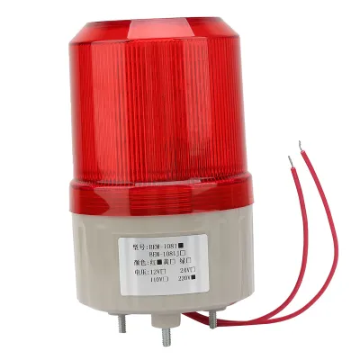 Obrázok produktu pre 220VAC Rotačné blikajúce signálne svetlo Výstražné svetlo červené LED s priemerom 75 mm