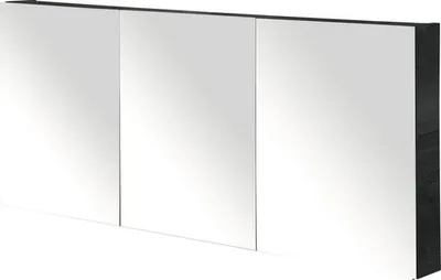 Produktbild von Spiegelschrank Sanox Bloxx 160 x 13 x 65 cm black oak 3-türig