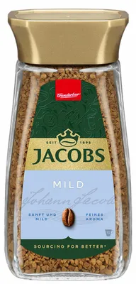 Immagine prodotto di Jacobs Mild, Löslicher Kaffee, Instantkaffee, Löskaffee, Glas, 200 g