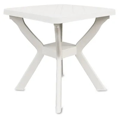 Produktbild von Kunststoff Gartentisch quadratisch 70 cm - weiß - Campingtisch im klassischen Design - Balkontisch Terrassentisch Oudoor Garten Tisch Außenbereich
