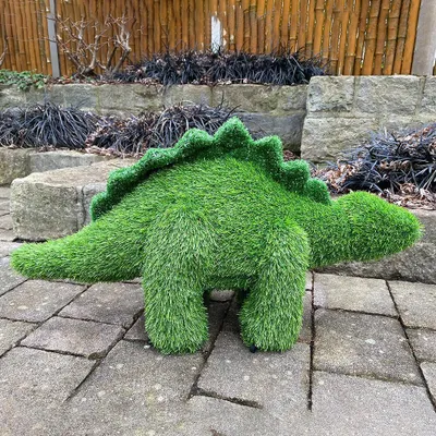 Immagine prodotto di AniPlants, figura in erba, "Dinosauro", Stegosauro, piccolo, decorazione da giardino, 40 cm