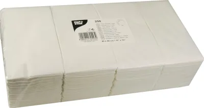 Produktbild von Papstar Servietten, 2-lagig 1/8-Falz 40 cm x 40 cm weiß, 8 x 250 Stück