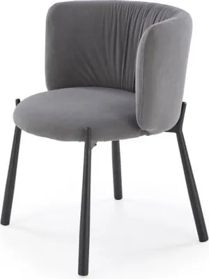 Produktbild von Gepolsterter Stuhl K531 im 2er Set, Grau, Stoff & Metall, BxTxH 60x58x76 cm