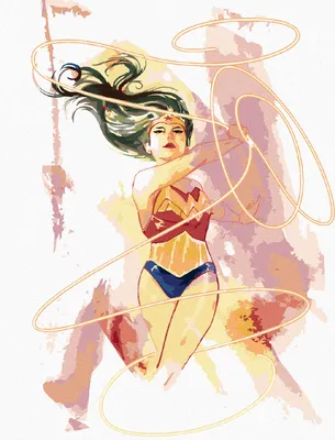 Produktbild von Zuty - Malen nach Zahlen - GEMALTE WONDER WOMAN IV, 40x50 cm, mit Keilrahmen (bereits gespannt)