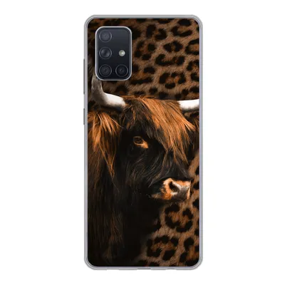 Produktbild von MuchoWow® Handyhülle Schutzhülle Hülle für Samsung Galaxy A51 Schottischer Highlander - Pelz - Pantherdruck Silikon Softcase Handy Hülle - Schutzabdeckung