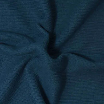0,25m Bündchen-Stoff gerippt uni 5% Elastan 30/60cm breit Schlauchware Meterware Farbwahl jeansblau