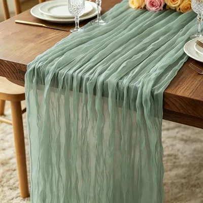 Obrázok produktu pre Béžové obrusy, 2 kusy, 300 x 90 cm, látka na syr, gáza, rustikálna, boho dekorácia