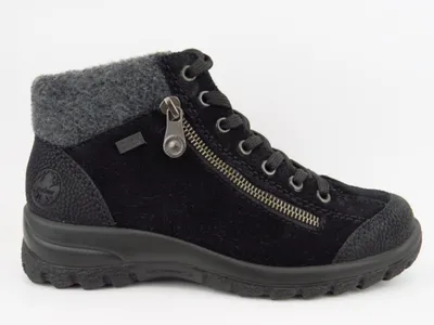 Produktbild von Rieker HWK Damen Stiefel Schnürstiefelette Schwarz : 39