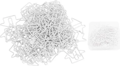 Zdjęcie produktu dla 100szt Spinacze do papieru w kształcie domu z drutu żelaznego wielofunkcyjne ozdobne fantazyjne spinacze do papieru do organizowania prezentów markerów Biały