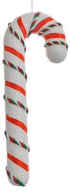 Productafbeelding van Clayre & Eef kerstornament, suikerstok, 10x3x26 cm, wit, kunststof