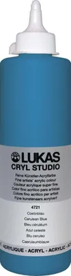 Obrázok produktu pre Lukas Cryl Studio Plastic Bottle Akrylová farba Cerulean Blue 500 ml 1 ks