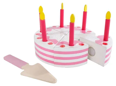 Image de Gâteau d'anniversaire en bois, 13 pièces