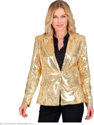 Produktbild von Paillettenblazer gold Karneval Disco Party, Groesse:XXL