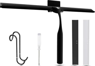 Obrázok produktu pre Stierka do sprchy 30 cm, čierna, 6-dielna, do kúpeľne
