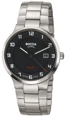Image de Boccia 3652-05, montre pour homme en titane avec verre saphir