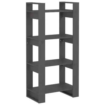 Produktbild von vidaXL Bücherregal/Raumteiler Grau 60x35x125 cm Massivholz