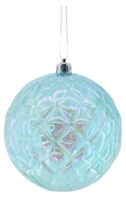 Productafbeelding van Versiering - Kerstornament - Kunststof - Blauw - 15x15 cm