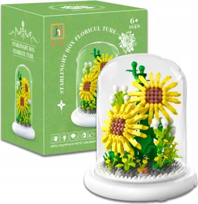 Image de Jeu de construction de bouquet de fleurs "Fleur dans un dôme", 590 pièces.