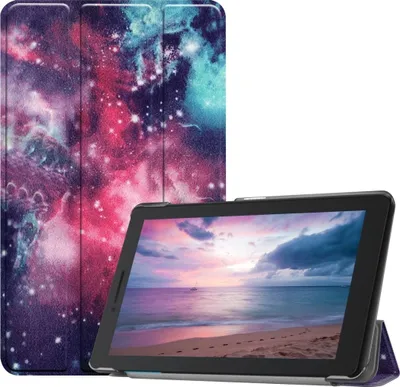 Produktbild von Mobigear Tri-Fold  Lenovo Tab E8 Hülle Klapphülle - Galaxis