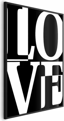 Produktbild von Posterpapier Poster - Black-and-White Love 29.7x42 cm Text m-A-0861-ao-a