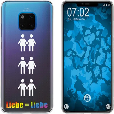 Produktbild von PhoneNatic Case kompatibel mit Huawei Mate 20 Pro Silikon-Hülle pride Beziehung M1