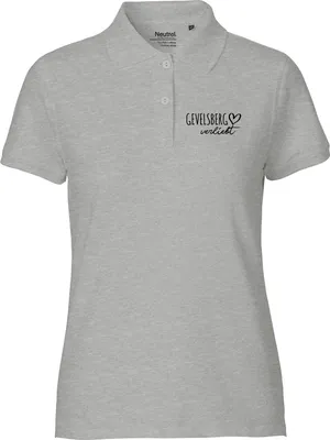 Produktbild von Huuraa Damen Polo Shirt Gevelsberg verliebt L Sport Grey Bio Baumwolle Fairtrade Poloshirt Geschenkidee