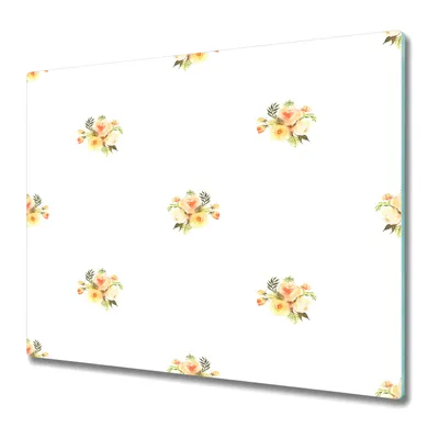 Produktbild von Küchenteller - Glasschneidebrett - Herdabdeckung -Earthly Bouquet