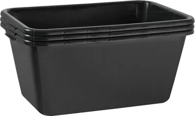 Image de BURI 3x bac à mortier 65 litres bac à mortier 71x46cm bac à mortier bac à ciment bac à nourriture renforcé extra robuste, noir d'Allemagne