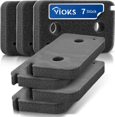 Produktbild von Schaumfilter 7x passend wie Miele 9499230 Sockelfilter 215x130mm für Trockner