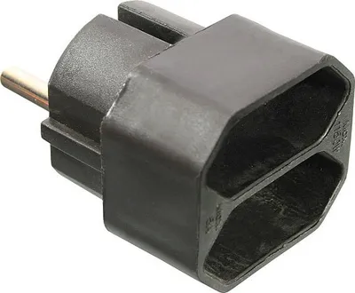 Image de adaptateur as-Schwabe fiche de sécurité sur 2 fiches Euro 230V 16A noir IP20