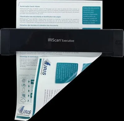 Image de I.R.I.S. IRIScan Executive 4, 216 x 813 mm, 600 x 600 DPI, 1200 x 1200 DPI, 8 pages par minute, 8 pages par minute, 5 ipm