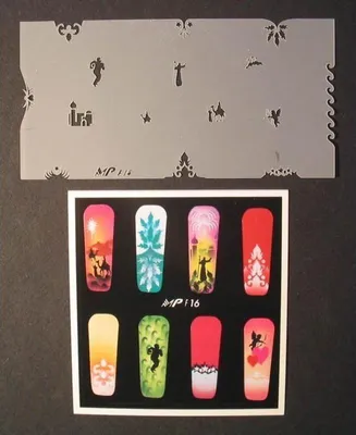 Produktbild von NailArt Airbrush-Schablone MPF16