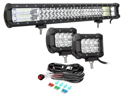 Obrázek produktu pro LED světelný panel, vysoký jas, vodotěsné provedení, 23 palců, 2x36W, včetně kabeláže