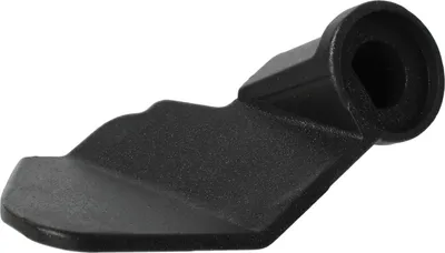 A black kneading hook for a bread maker is shown against a white background.
