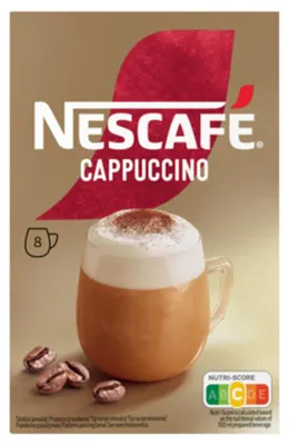 Produktbild von Nescafe Cappuccino, Packung mit 108 g (8 x 13,5 g)