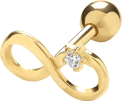 Image de Clou d’oreille cartilage unique Femme Or 375/1000 avec Oxyde de Zirconium - 4mm*8mm; TRS26048