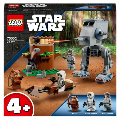 Image de LEGO 75332 Star Wars AT-ST avec les minifigurines Ewok Wicket et Scout Trooper