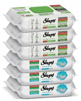 Produktbild von Sleepy Easy Clean Oberflächenreinigungstücher – 3x100 Ocean + 3x100 White Soap | ohne Schrubben