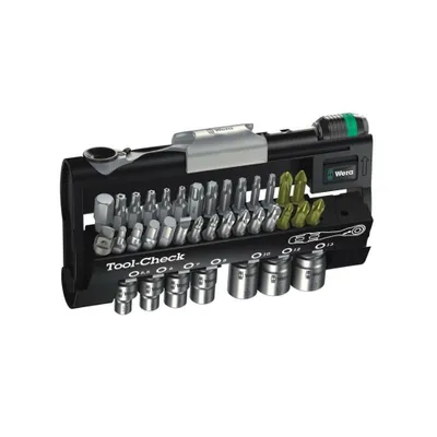 Zdjęcie produktu dla Wera 05200995001, Zestaw nasadek, 1/4", Metryczny, 38 głowic(e), 10,15,20,25,30,40 mm, PH1, PH2, PH3