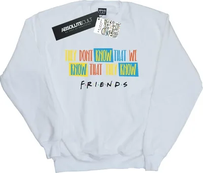 Produktbild von Friends - "They Don't Know Script" Sweatshirt für Damen BI18569 (M) (Weiß)