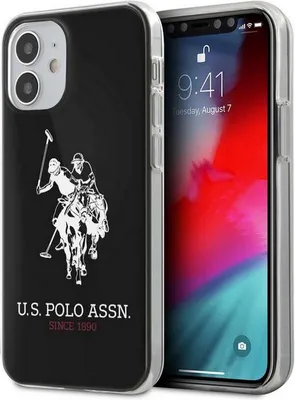 Image de Us Polo Ushcp12Stpuhrbk Iphone12 Mini 5,4 Czarny/Black Shiny Big Logo