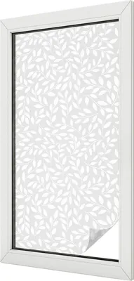Obrázek produktu pro Vitrážová fólie na okna - 100x100 cm - vitrážový vzor - neprůhledná dekorativní fólie na ochranu soukromí - samolepicí, UV ochrana - vzor listů
