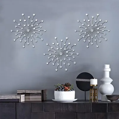 Produktbild von Ornament Home Art Decor (3er-Set), dekorativer Wandbehang aus Kristall
