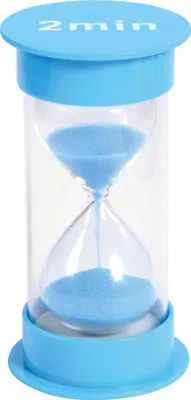 Immagine prodotto di EDUPLAY 120440 Clessidra 2 min, Ø 6,5 x 12 cm di altezza, blu chiaro
